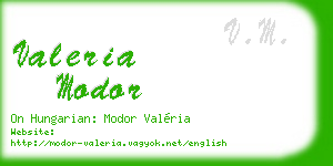 valeria modor business card